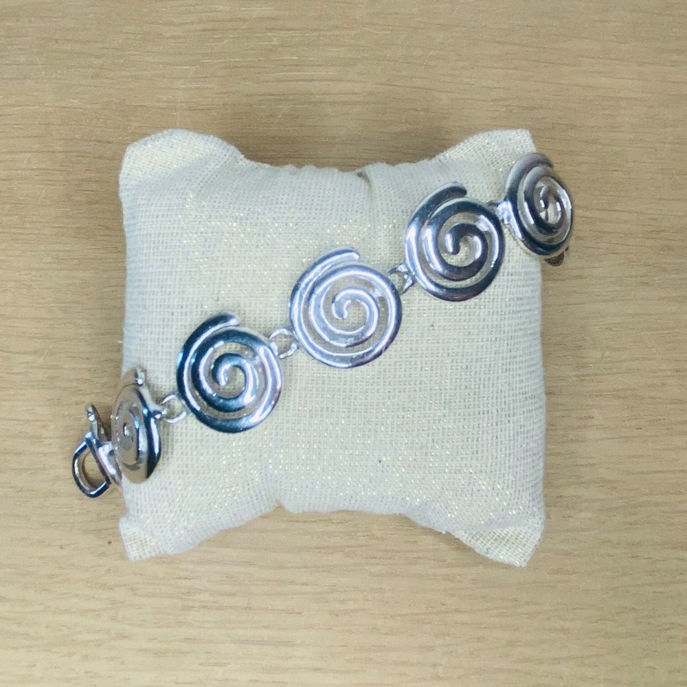 Vintage Spiral Silver Bracelet